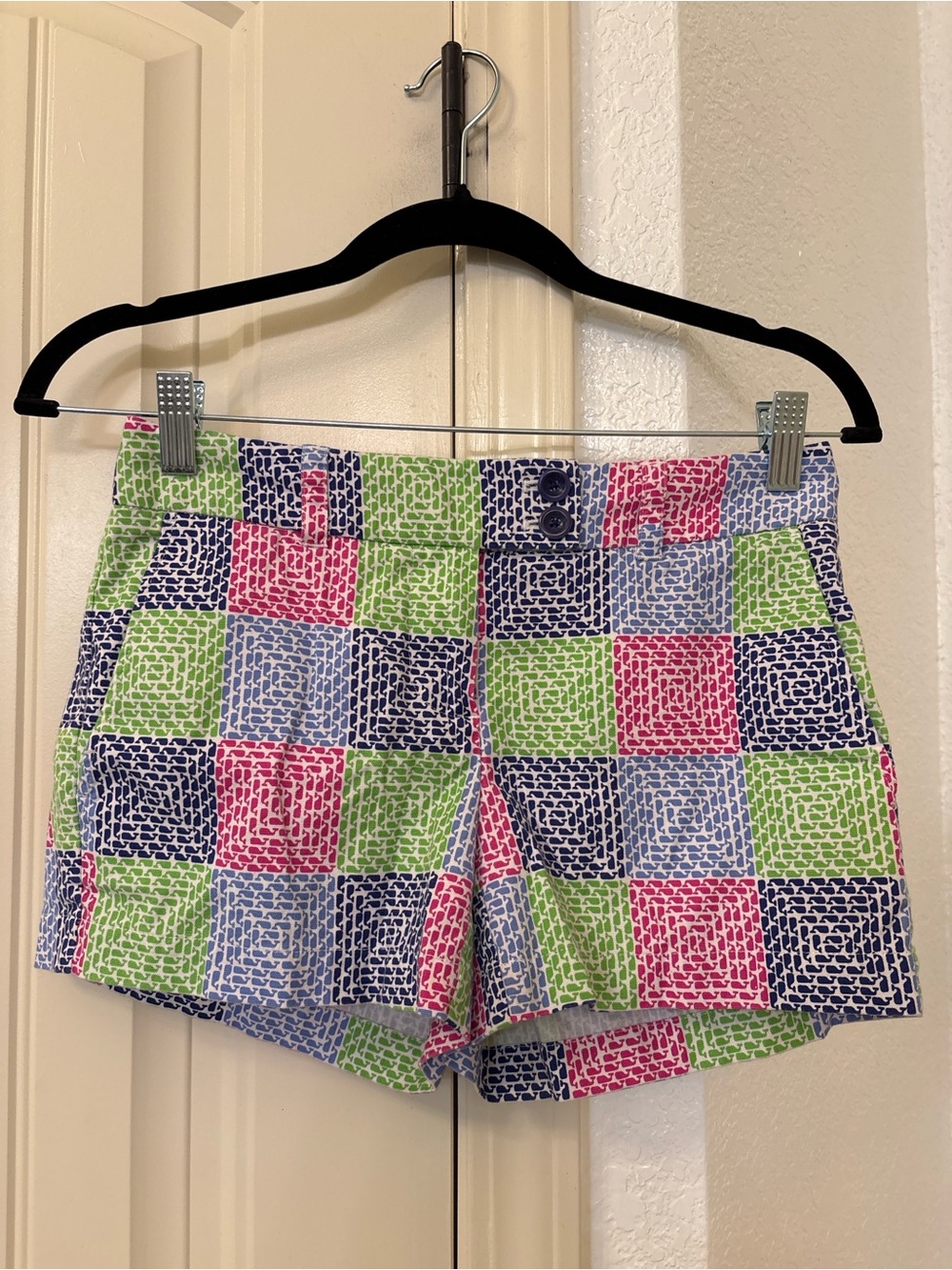 Vineyard Vines Patchwork Whale Shorts Size 00 Colorful Preppy Summer